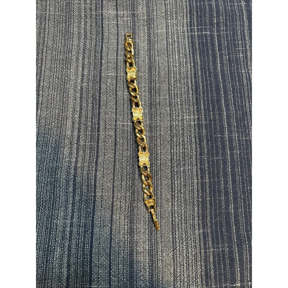 Vintage Puccini Multicolor Cabachon Gold Tone Clear Rhinestones Bracelet